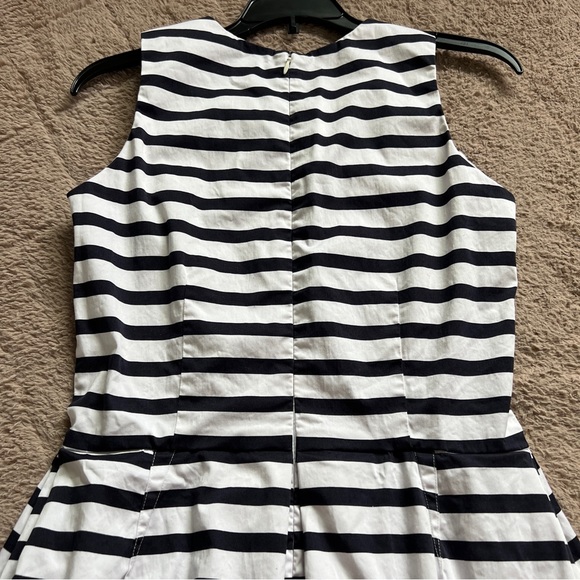 Gap Cotton Blend Striped Pleated Midi‎ Dress with Pockets Women’s Size 0 - Picture 7 of 7